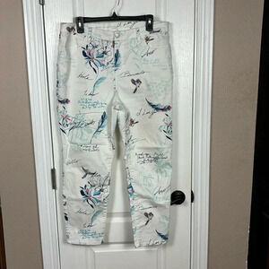 Chicos Women's Perfect Stretch Girlfriend Slim Leg Ankle Pants Size 2